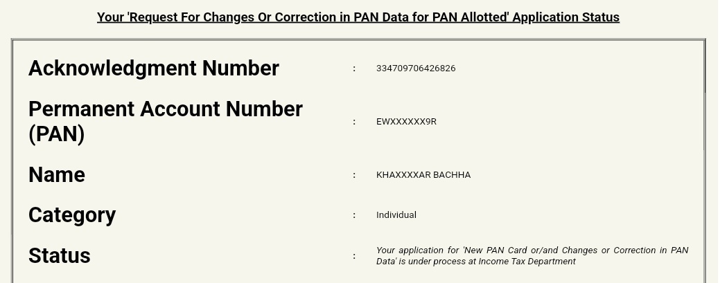 SilentBriefHQ's tweet image. Concerned about the delay in PAN card verification! Applied for changes/corrections and was told it's "under process" by @IncomeTaxIndia, but still awaiting verification. Requesting prompt attention to this matter. #PANCard #VerificationDelay #IncomeTaxIndia"