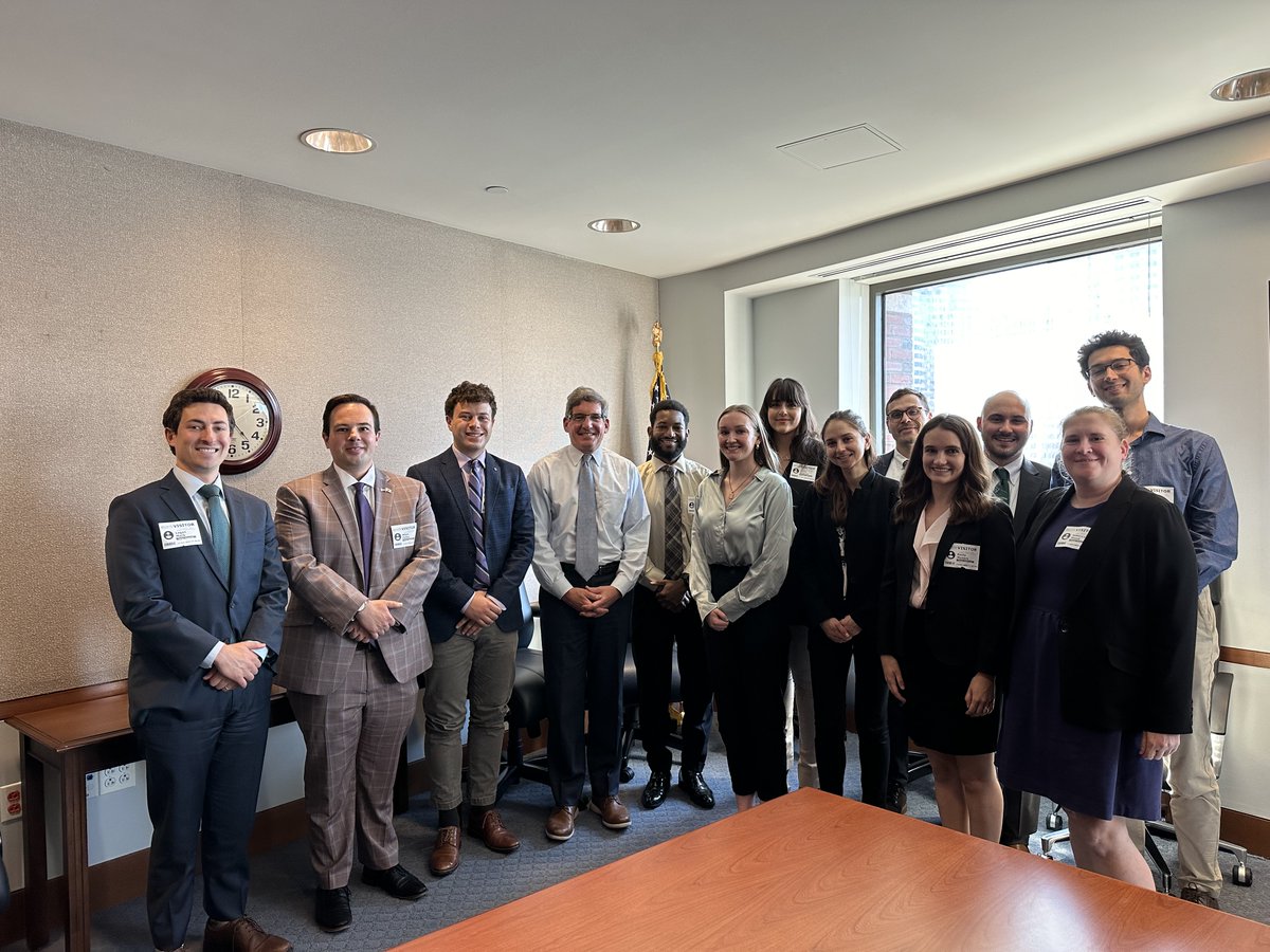 On June 13, the Rappaport Center Fellows met with Acting U.S. Attorney Joshua Levy at the Moakley U.S. Courthouse. During their visit, they engaged in a thought-provoking discussion on legal and policy issues.

Read more about their visit here: tinyurl.com/June13-Fellows
