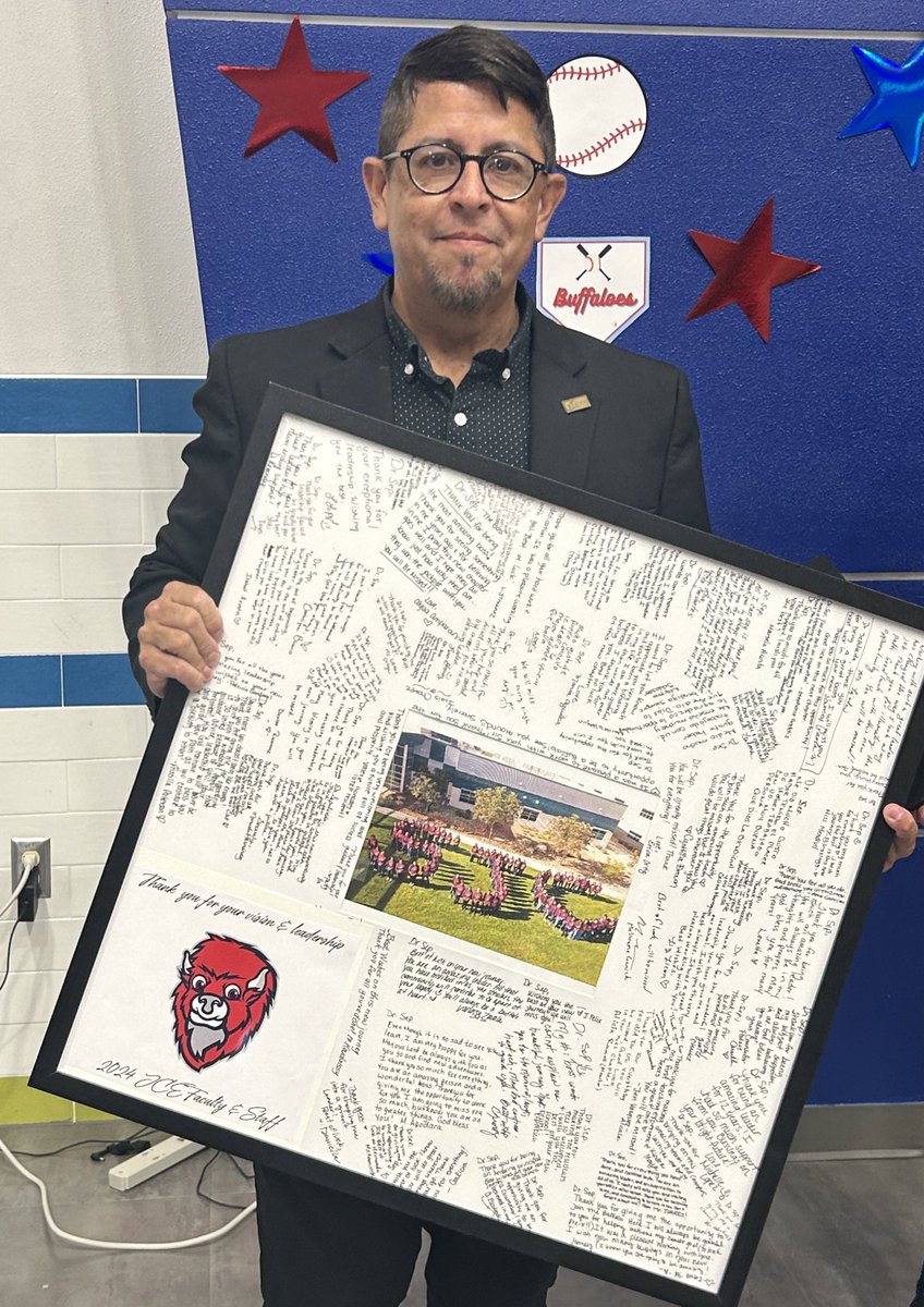 JFCarrasco_JCE's tweet photo. Today we officially said goodbye to our visionary, leader, and friend after 6 years! Thank you Dr. Sepulveda for all you’ve done for our herd! We will miss you dearly Dr. Sep! 🦬❤️#AllIn #TeamSISD https://t.co/RfNWBANMJE