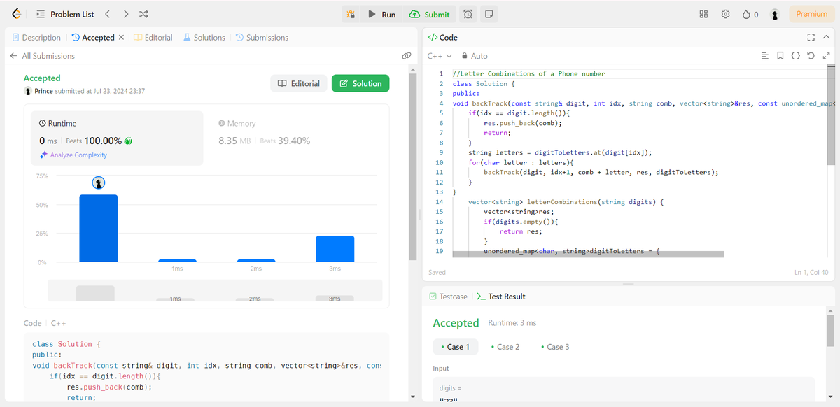 Princeishere0's tweet photo. Day 37th of #100daysofcode Completed with 2 questions of @striver_79 A2Z DSA sheet.
Questions are:-
1. Combination Sum - III.
2. Letter Combinations of a Phone number (not able to solve yet).
(took hints to solve these questions)  
#buildinpublic 
#LearningJourney 
#LearnToCode https://t.co/iqhMUiBAJM