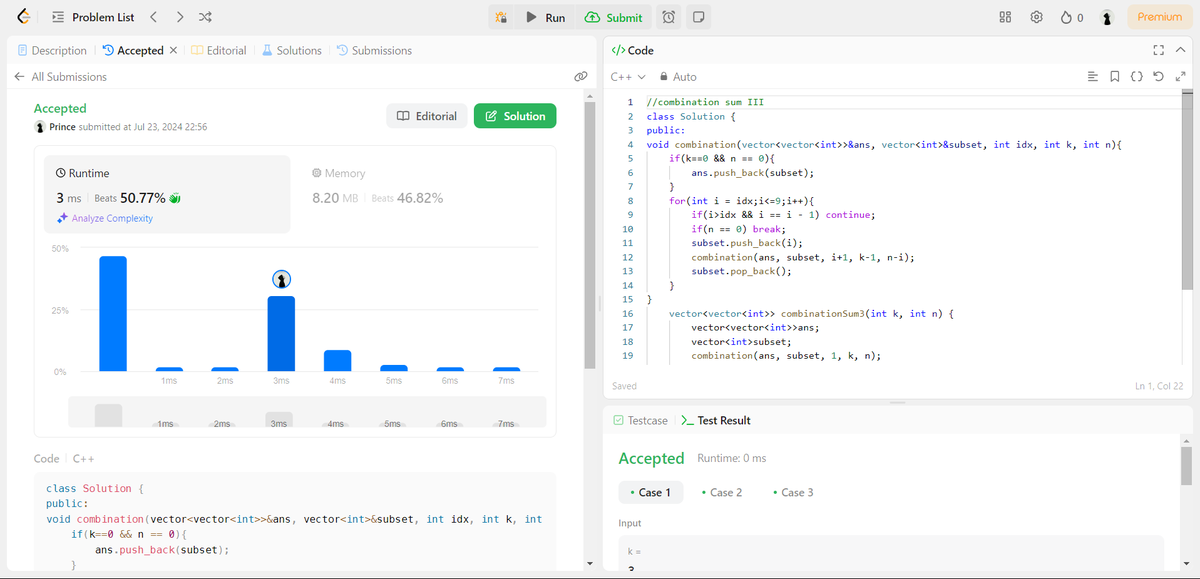 Princeishere0's tweet photo. Day 37th of #100daysofcode Completed with 2 questions of @striver_79 A2Z DSA sheet.
Questions are:-
1. Combination Sum - III.
2. Letter Combinations of a Phone number (not able to solve yet).
(took hints to solve these questions)  
#buildinpublic 
#LearningJourney 
#LearnToCode https://t.co/iqhMUiBAJM