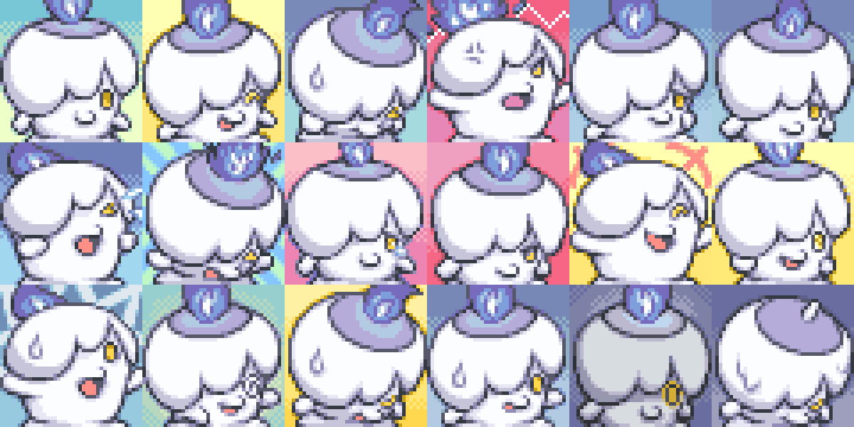 I remade my very first set of portraits this year! Here's to 3 years of improvement #MysteryDungeon #MundoMisterioso