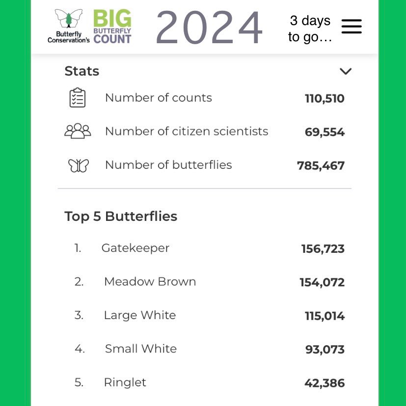 What makes me proudest, though, is the fact that today, ten years on, SO many more people are taking part in the study. 

A decade ago, just under 44,000 Big Butterfly Counts were completed; this year well over 110,000 have been logged - so far!

This is what gives me hope.