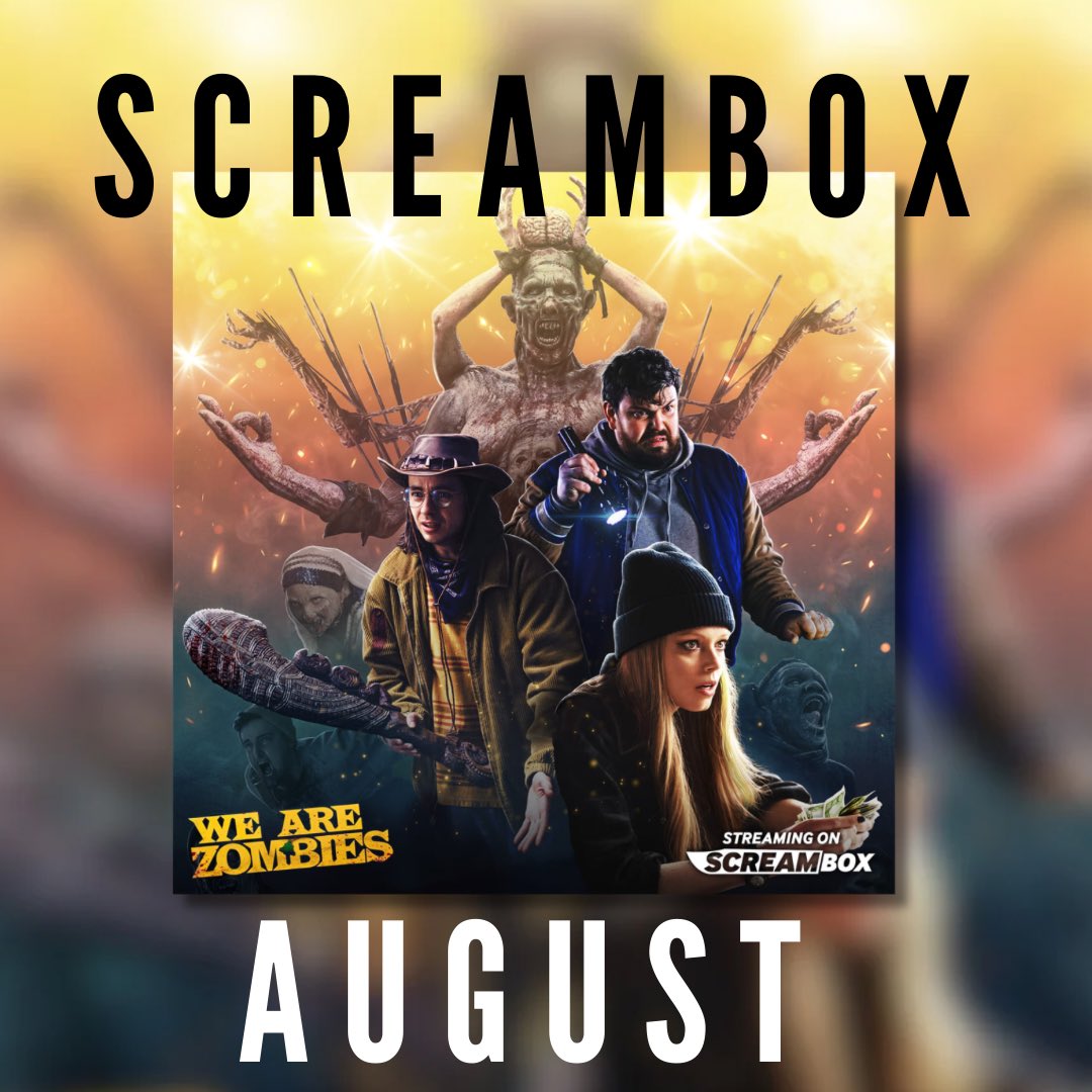 BNBartsy's tweet photo. SCREAMBOX has revealed the new films joining the horror streaming service in August, including We Are Zombies and The Funeral. #Horror #screambox #screamboxoriginal #screamboxtv #thefanatic #wearezombies #whenastrangercalls @ScreamboxTV (link in replies) https://t.co/a4nqZZQCWq