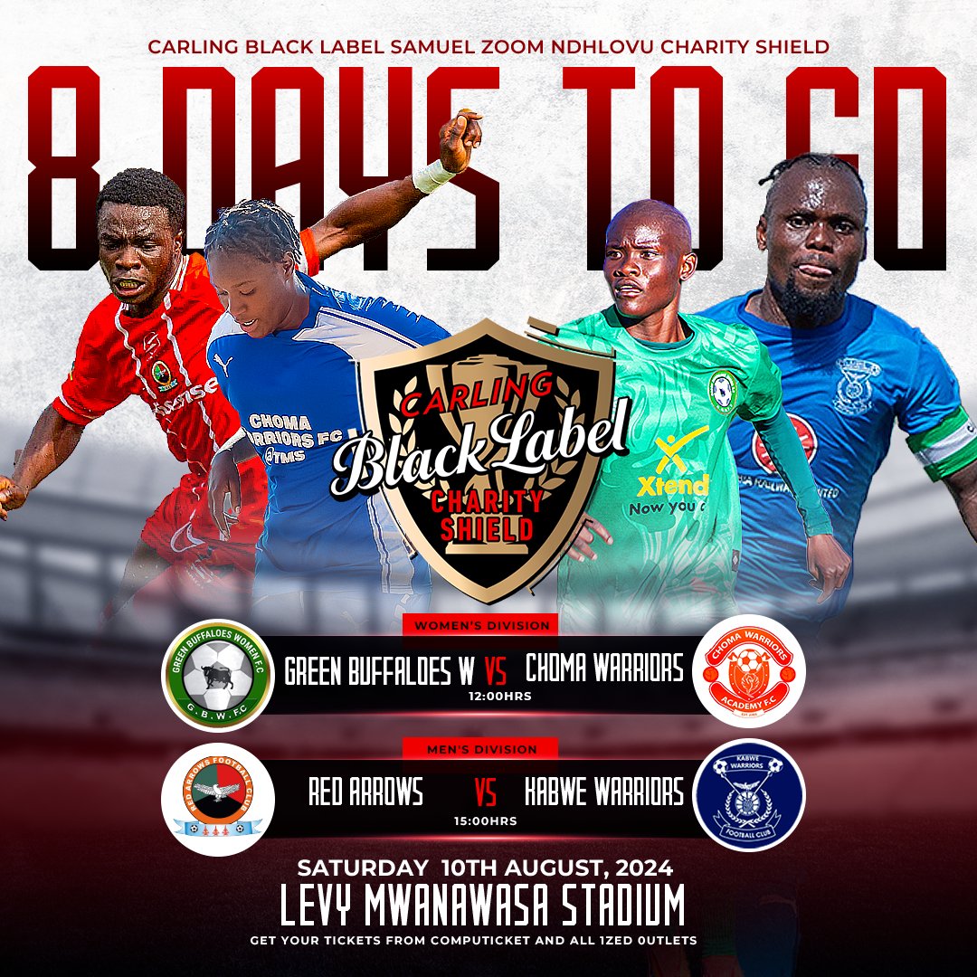 WalyaNganga's tweet image. The Carling Black Label Charity Shield is upon us. 8 Days to go
#Magnificent