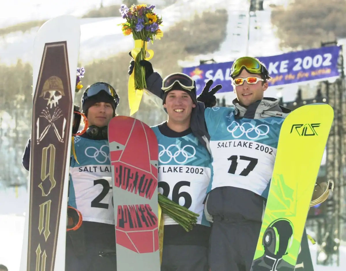 #FBF to 2002 when #TeamGC rider <a href="/jjthomas_/">JJ Thomas</a> took home the bronze in the historic Team USA sweep of the Men's Halfpipe event at the 2002 Olympic Games in Salt Lake! It's just been announced that the winter games will return to Salt Lake City in 2034!