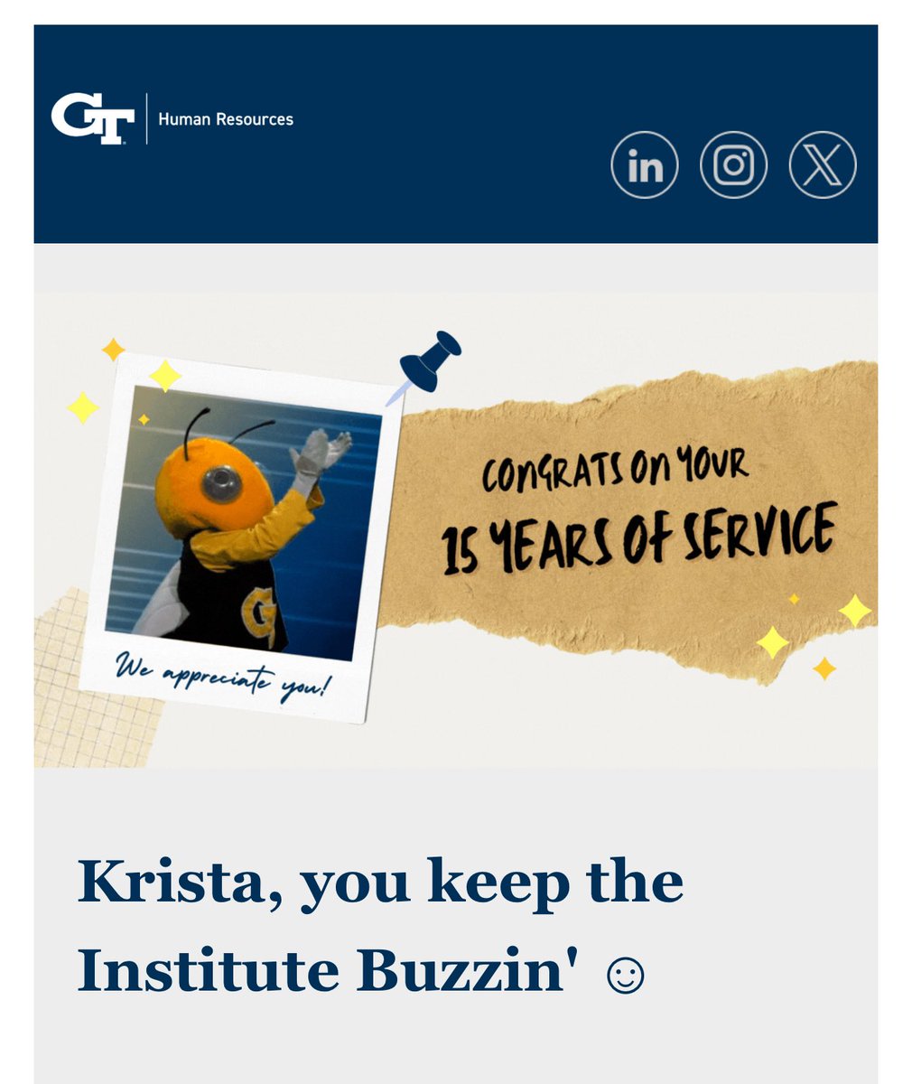 Hey hey it’s my anniversary! Can’t believe I’ve been <a href="/GeorgiaTech/">Georgia Tech</a> <a href="/GTChBE/">ChBE @ Georgia Tech</a> for 15 years now! I think this makes me an old timer? It’s been a fast 15 years! Time flies when you’re having fun 🥂🥳