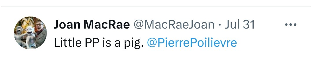 m_jade1632's tweet photo. @MacRaeJoan @PierrePoilievre You're really into the name calling aren't you? You have the mentality of a 6 year old 🤣 https://t.co/yRMwNWavKC