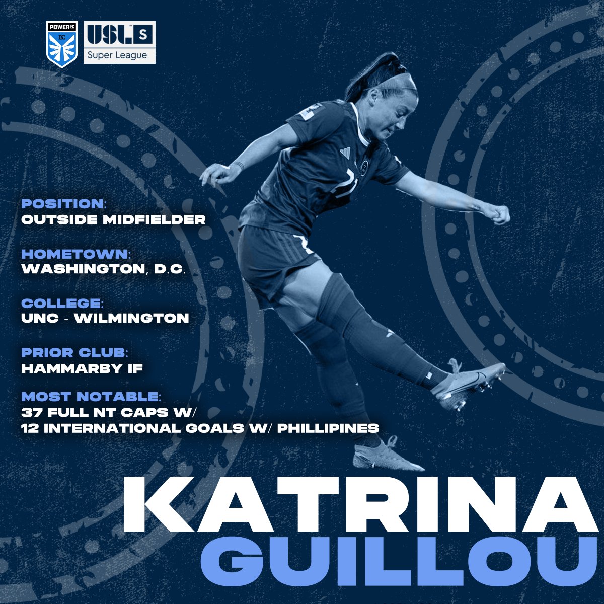 Power 🆙 with <a href="/guillouk6/">Katrina Guillou</a>   

Get to know the outside midfielder from D.C. ⤵️