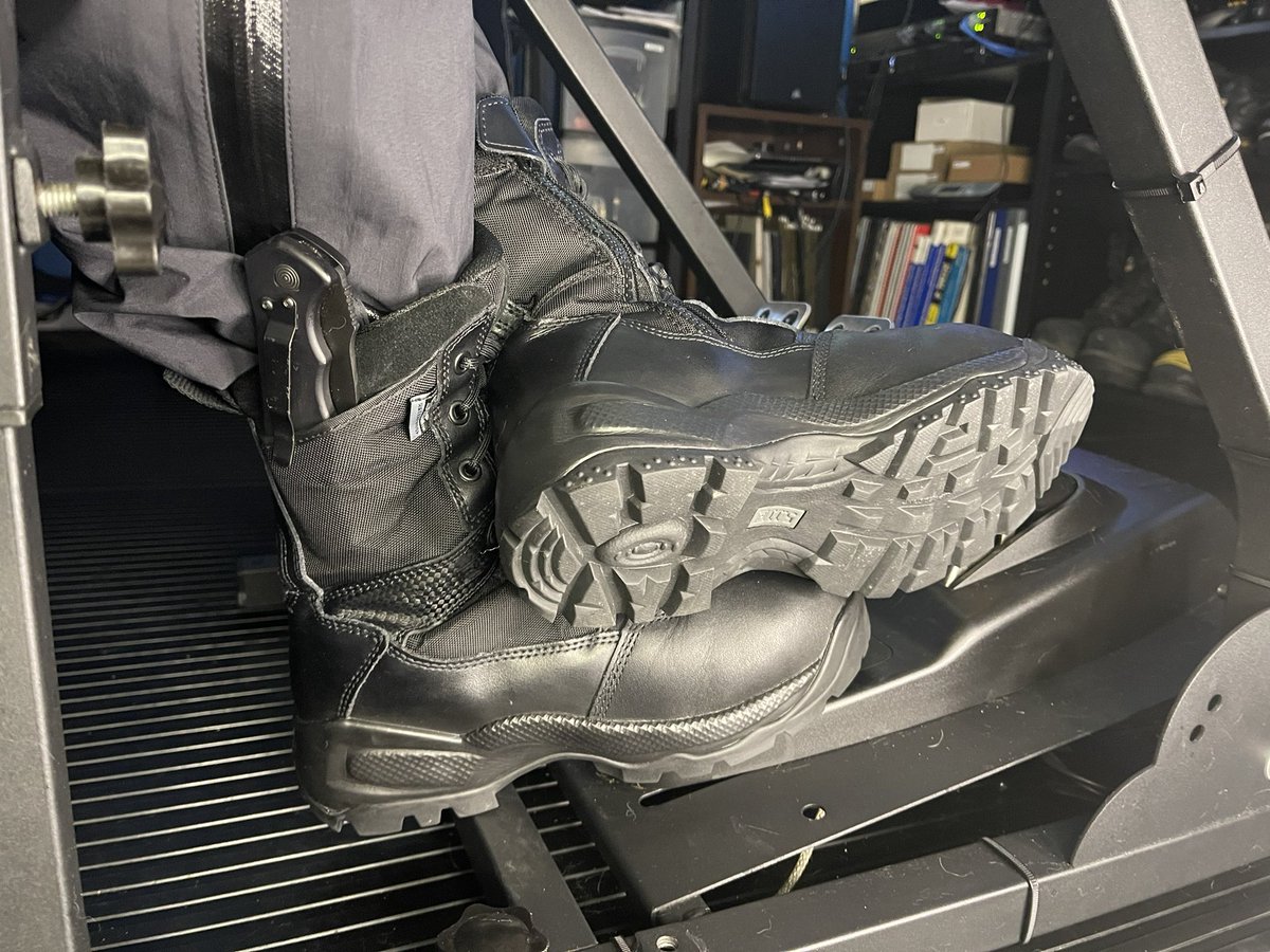 Wearing my black GTX pants with my new 5.11 Atac boots. Doing more live sim racing on Only Fans today.