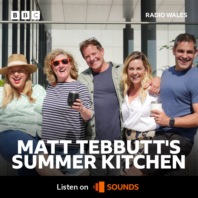 BBCRadioWales's tweet photo. Joining Matt Tebbutt to give you summer foodie inspiration 👇

🌮 BBQ bastions Sam &amp; Shauna
🇪🇸 Top tapas touter Owen Morgan
🍸 Queen of cocktails Carmen O'Neal

☀ Matt Tebbutt's Summer Kitchen
▶ Listen on BBC Sounds