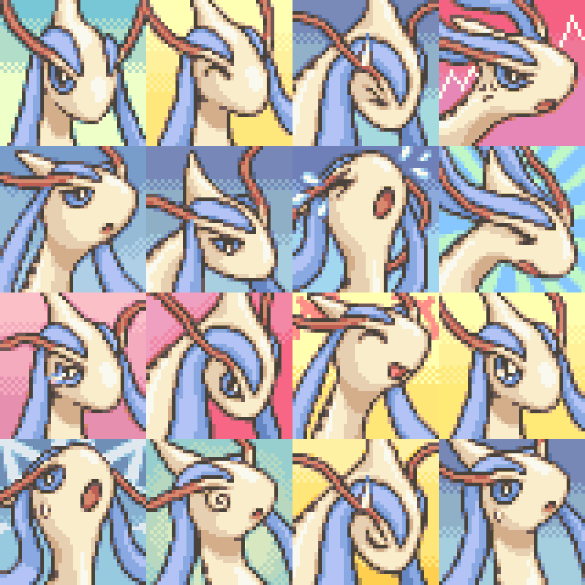 My most recent set of PMD portraits 🐟 #MysteryDungeon #MundoMisterioso