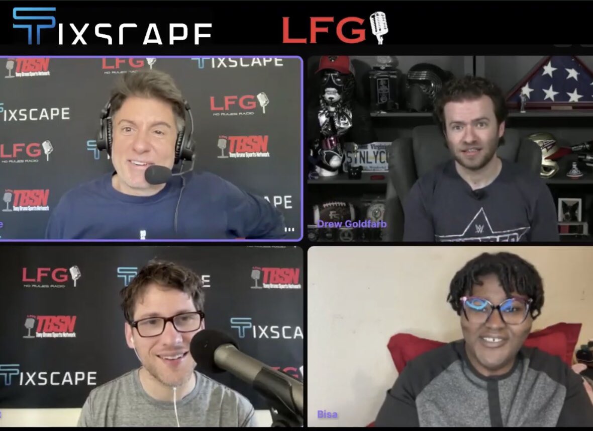 LFGRadioShow (@lfgradioshow) on Twitter photo <a href="/davebenz/">Dave Benz</a>, <a href="/DrewGoldfarb/">Drew Goldfarb</a> and <a href="/MattFowler123/">Matt Fowler</a> are definitely excited about #Olympics and of course, our Olympic announcer <a href="/KozNBCS/">Jim Kozimor</a> is continuing the crusade of #Badminton ! Tune into to listen LIVE: youtube.com/live/UOJgPJrBy… <a href="/davebenz/">Dave Benz</a>, <a href="/DrewGoldfarb/">Drew Goldfarb</a> and <a href="/MattFowler123/">Matt Fowler</a> are definitely excited about #Olympics and of course, our Olympic announcer <a href="/KozNBCS/">Jim Kozimor</a> is continuing the crusade of #Badminton ! Tune into to listen LIVE: youtube.com/live/UOJgPJrBy…