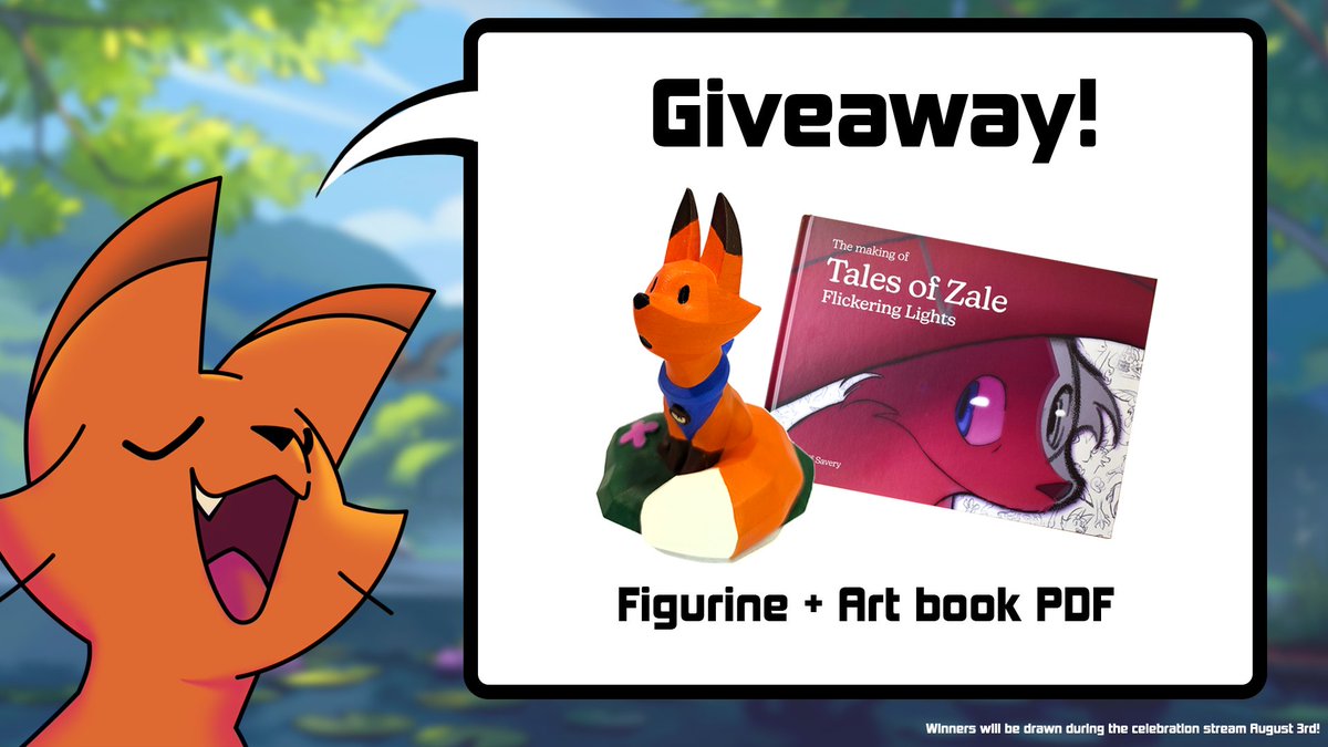 Sifps's tweet image. Giveaway time!! 🦊🦉

To celebrate the 1 million view milestone, I'll be giving away a Zale figurine + art book PDF during the stream tomorrow✨

Like, comment, and/or share this post to enter
