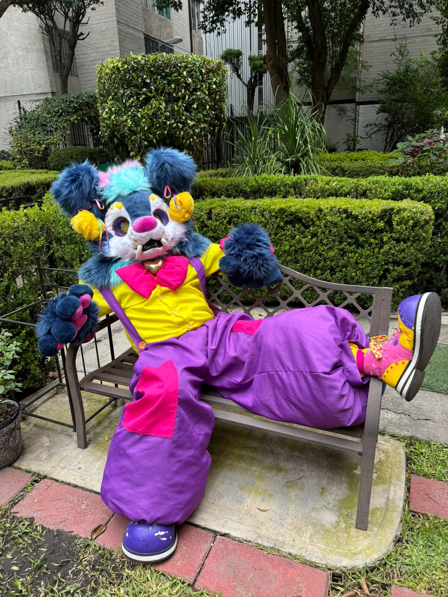 UzzyVonLion's tweet photo. Viernes de frases de su payas@ furry favorit@ de #fursuitfriday
"Es la semana internacional del payaso así que ahí les va un chiste
Cuidado con la puerta Girato...Girato...Girato...Giratoria!" 🤡
#HappyClownWeek
#happyfursuitfriday #clownfursuit #clownweek https://t.co/F1I1baNlc8