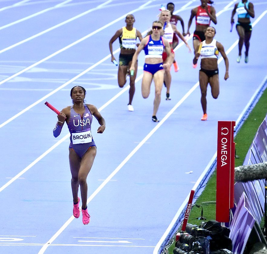 2024 Paris Olympics 

World Record in Mixed 4 x 400m relay for United States

Vernon Norwood
Shamier Little
Bryce Deadmon
Kaylyn Brown

49.5 anchor leg for Razorback Kaylyn Brown
