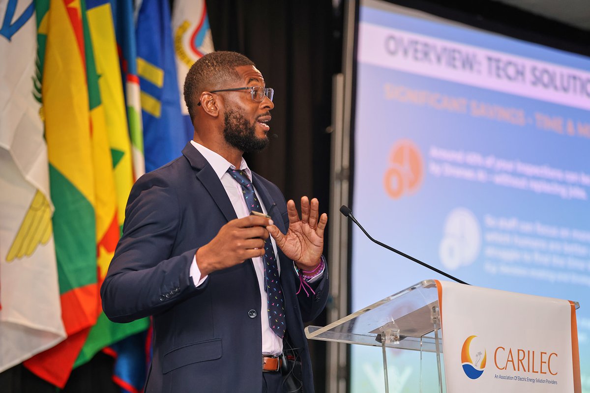 carilecpower's tweet photo. We welcome @Driftuav  as a new Associate member of CARILEC!  🎉 🥳👏

Dervon McKellop, Chief UAS Consultant for @Driftuav  Services presented at this year’s Engineering &amp; Procurement Conference &amp; Exhibition.

#Welcome #DriftEnterpriseLimited #CARILEC #associatemember https://t.co/8BoQvblGO9