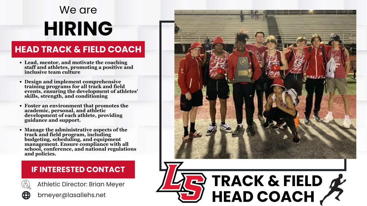 La Salle Athletics (@ls_lancerath) on Twitter photo If interested please get in touch with Athletic Director Brian Meyer at bmeyer@lasallehs.net
<a href="/LS_LancerTFXC/">La Salle TF/XC</a> <a href="/LaSallePride/">La Salle High School</a> <a href="/LaSalleAlumni/">La Salle Alumni</a> If interested please get in touch with Athletic Director Brian Meyer at bmeyer@lasallehs.net
<a href="/LS_LancerTFXC/">La Salle TF/XC</a> <a href="/LaSallePride/">La Salle High School</a> <a href="/LaSalleAlumni/">La Salle Alumni</a>