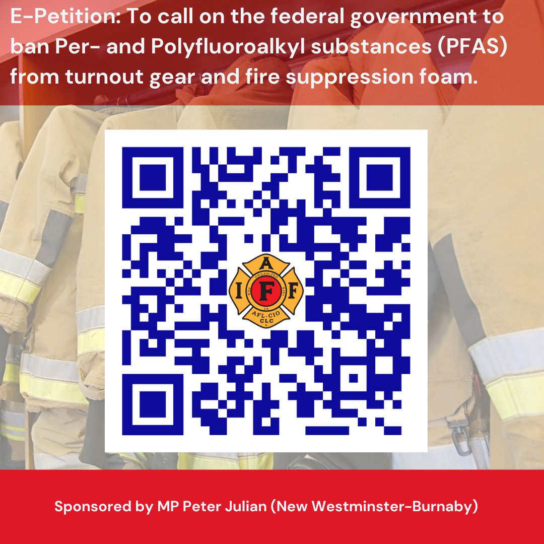 Support this petition that would call on the federal government to ban Per- and Polyfluoroalkyl substances (PFAS) from turnout gear and fire suppression foam. Print form and e-sign online. Learn More: bcpffa.net/news/petition-…