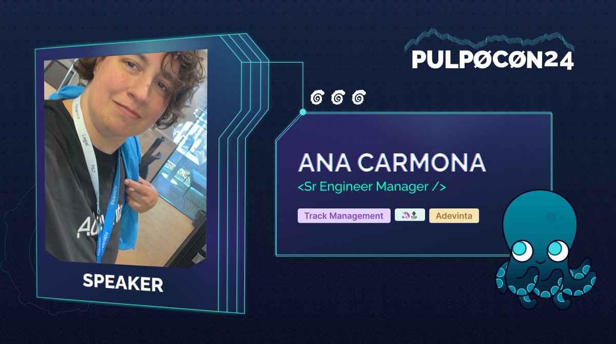 Pulpo Con 🐙 18, 19 y 20 septiembre 2025 (@phpulpocon) on Twitter photo 📣 Heads up!!! Venimos a presentaros a una nueva speaker para la #pulpoCon24. Sí, <a href="/AdevintaEng/">Adevinta Spain Eng.</a> hizo el fichaje del año, pero nosotras le echamos el ojito primero 😇 Tenemos el placer de volver a contar con la única e inigualable 🦄 🔝senior engineering manager <a href="/nhan_bcn/">Ana Carmona (no uso x)</a> 👇(1/5) 📣 Heads up!!! Venimos a presentaros a una nueva speaker para la #pulpoCon24. Sí, <a href="/AdevintaEng/">Adevinta Spain Eng.</a> hizo el fichaje del año, pero nosotras le echamos el ojito primero 😇 Tenemos el placer de volver a contar con la única e inigualable 🦄 🔝senior engineering manager <a href="/nhan_bcn/">Ana Carmona (no uso x)</a> 👇(1/5)