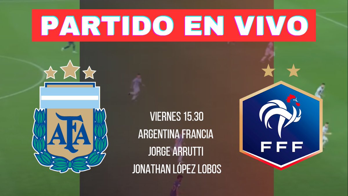 ® Σ |_ Δ ╥ Φ ® Σ § (@relatoresconvos) on Twitter photo ‼️🇦🇷 EN MINUUUTOS, A BANCAR A LOS PIBES
🕣15.30 HS
FRA 🆚 ARG
🎙️Relata: @arrutti91
Comenta: <a href="/JohnnyLopezok/">Jonathan Lopez Lobos</a>
Dale, venite a Relatorxs 👇🏽👀⚽️
💻 youtube.com/live/425Jc_5ZP… ‼️🇦🇷 EN MINUUUTOS, A BANCAR A LOS PIBES
🕣15.30 HS
FRA 🆚 ARG
🎙️Relata: @arrutti91
Comenta: <a href="/JohnnyLopezok/">Jonathan Lopez Lobos</a>
Dale, venite a Relatorxs 👇🏽👀⚽️
💻 youtube.com/live/425Jc_5ZP…
