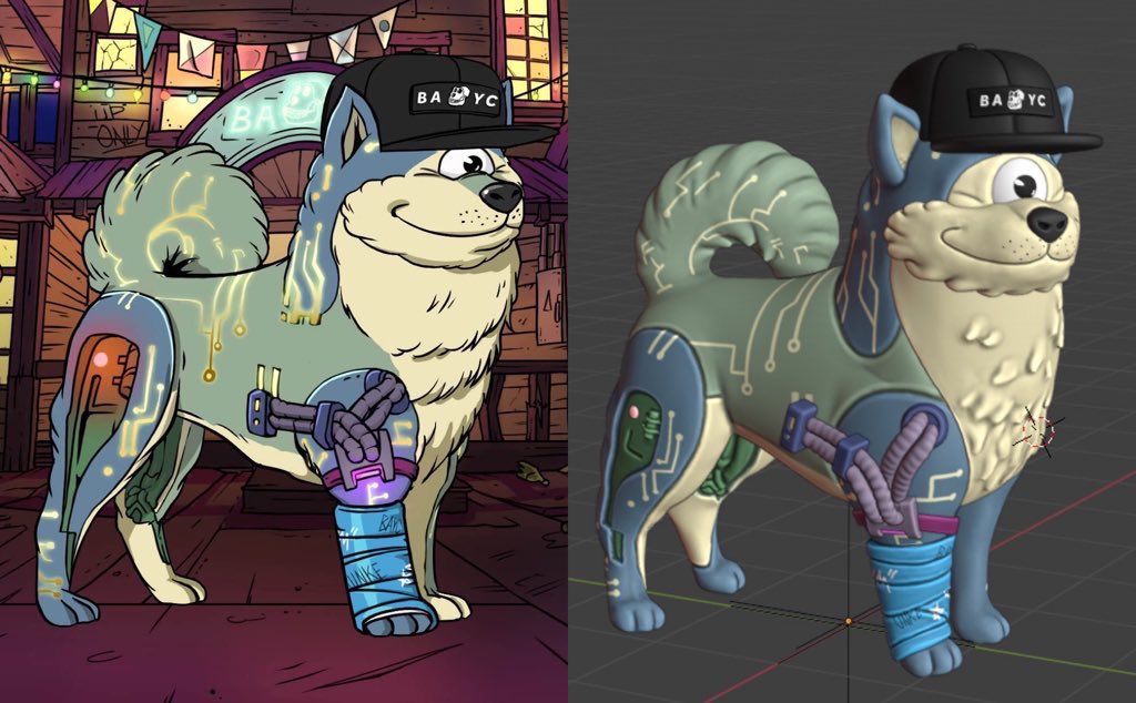 BoredStatues's tweet photo. @herothedoggo @Collectwin_ @drdavecoin @Answer_x7_eth @ayyeffeff @LineTheValkyrie @RedHat_MAYC Incredible work! Can’t wait to bring Hero the Doggo to life! 

@DarthJotaro 
@cryptosheep_eth 
@3dHoudini 
@WiseCloud_ https://t.co/nbHtTJSBRX