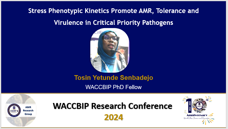 AMR_WACCBIP's tweet photo. #AMRGROUP @AMR_WACCBIP is very proud of @yhethundeh for her excellent presentation #WRC2024. Congrats and special thanks to @WACCBIP_UG for the opportunity @gordon_awandare @IsawumiAbiola https://t.co/rVt94E710r