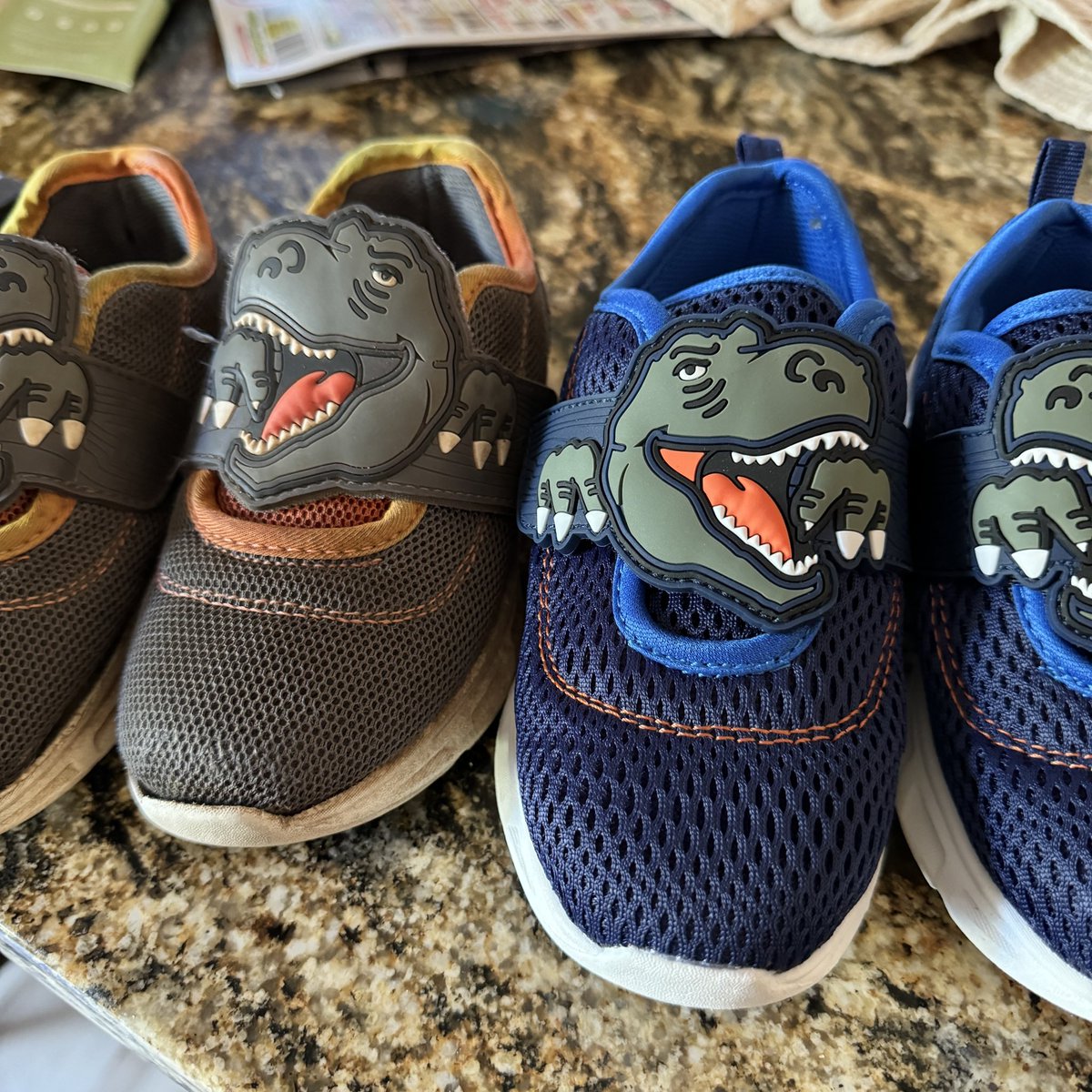 Thank you <a href="/Carters/">Carter's</a> for continuing to make these dinosaur shoes but just in a different color. It makes my life easier. #momlife #IYKYK