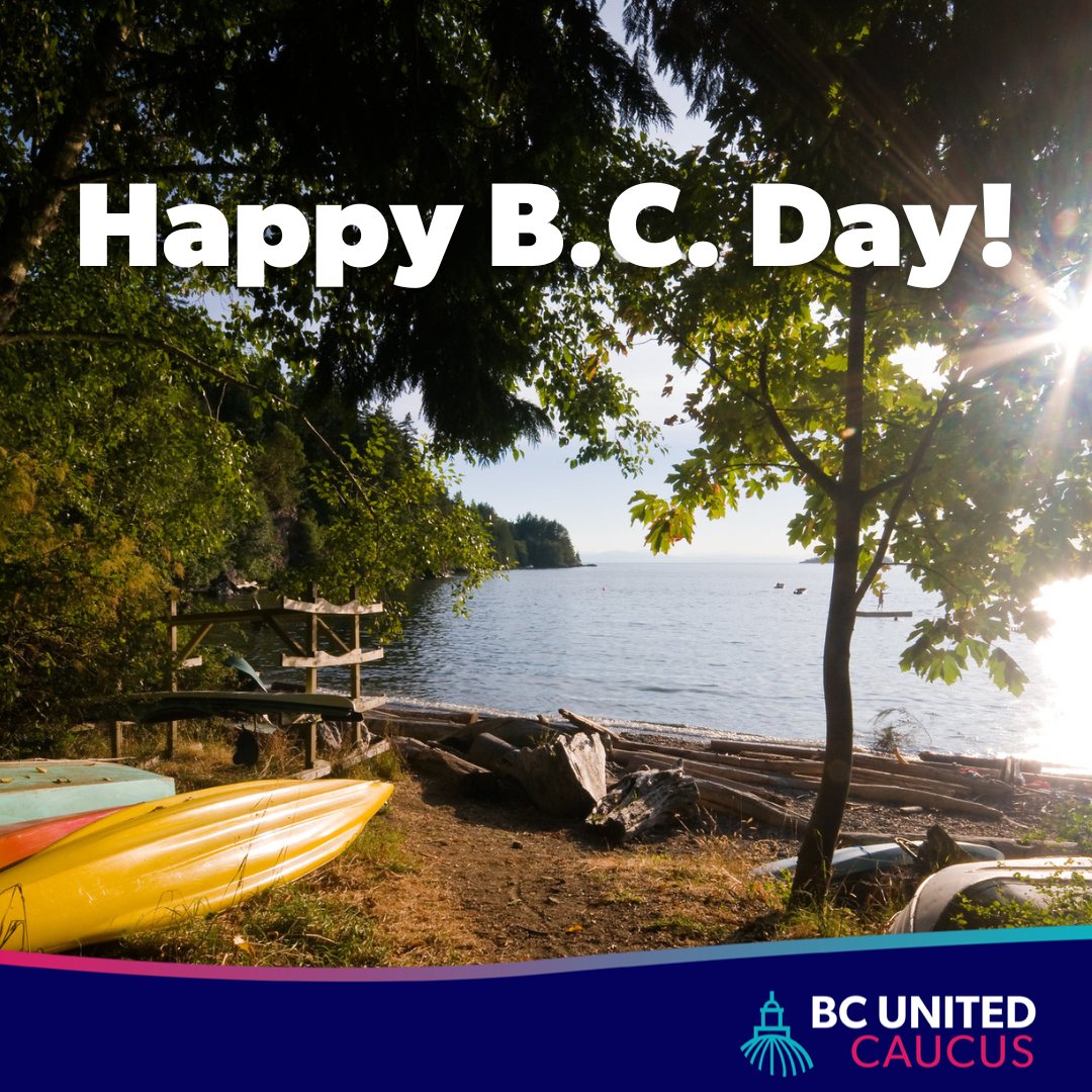 Happy B.C. Day!

Today, we celebrate our province's stunning natural beauty, incredible people, &amp; amazing communities. From the majestic mountains to the serene coastline, &amp; the many vibrant towns &amp; cities between, B.C. truly has it all.

Let's all make B.C. the best it can be!