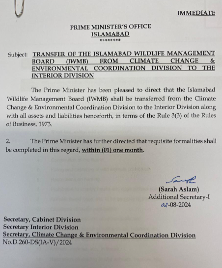 jzee62's tweet image. Things we witness in our homeland...🙄
@PakPMO, is this a comment on the capability of our esteemed @MOIofficialGoP or on that of @ClimateChangePK 🤔
moving a wild life board from Ministry of Climate Change to Interior Ministry must be a joke... 🤞
#SaveMHNP
@dawn_com @etribune