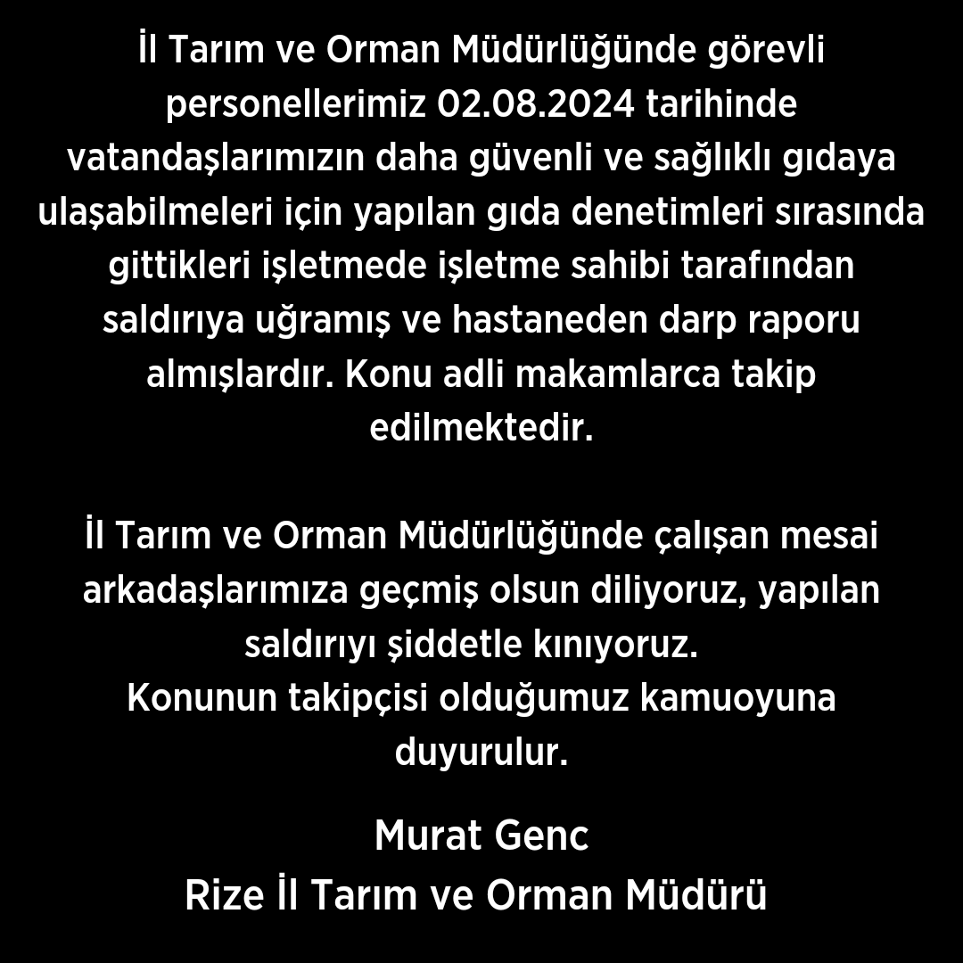 rizetarim's tweet photo. @TCTarim 
@RizeVali 
@ibrahimyumakli 
@GidaveKontrolGM 
@muratgenc53 https://t.co/pkSUUDibaX