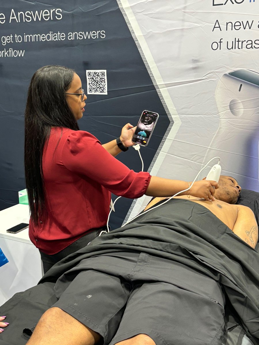 exoeffect's tweet photo. We’re at #AAFP in KC!  @aafp

Swing by booth 1707 to discover how our #ultrasound technology can enhance your practice.

Come say hi &amp; experience our #handheldultrasound, Exo Iris™, #medicalimaging, #AI, &amp; #POCUSworkflow.

Sneak Peek: https://t.co/xBYV68cPGH 
#AAFP2024 #POCUS https://t.co/Kr2Ud0GalO