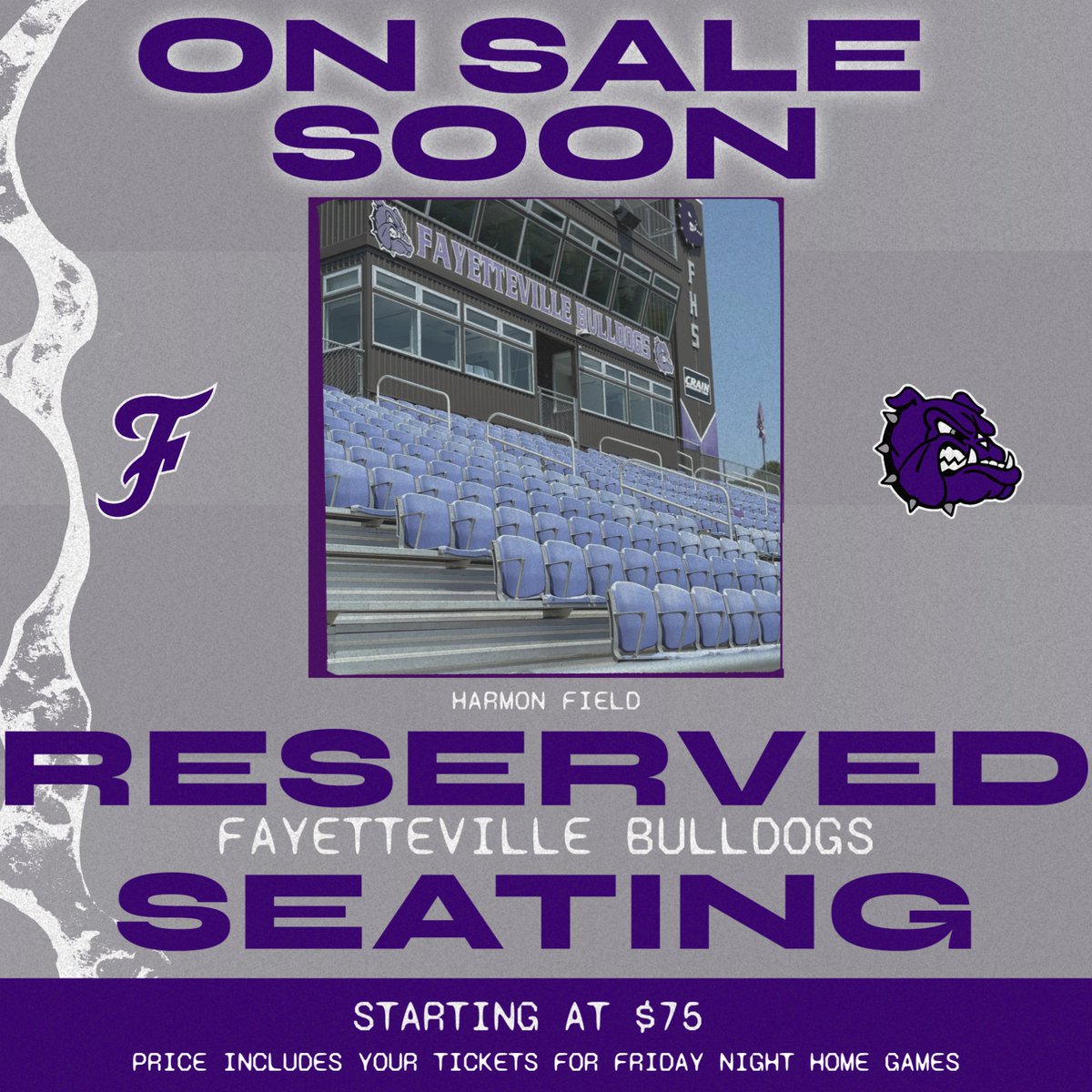 FayBulldogs's tweet photo. Reserved Seating will open soon for people looking for great seats! While you are waiting, have you looked into Royal? It's the 3rd highest tier of our Purple Reign Club, with lots of perks, including Reserved Seating. Click here to join: https://t.co/Eujs22mOah #LookIntoRoyal https://t.co/hFFZ1oSdiN