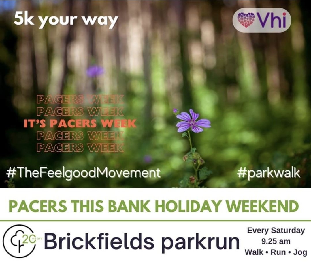 We have pacers with us in the morning if you're chasing a pb.
23. 25, 27, 30 and 32. 
Call down and say hello. 
#loveparkrun