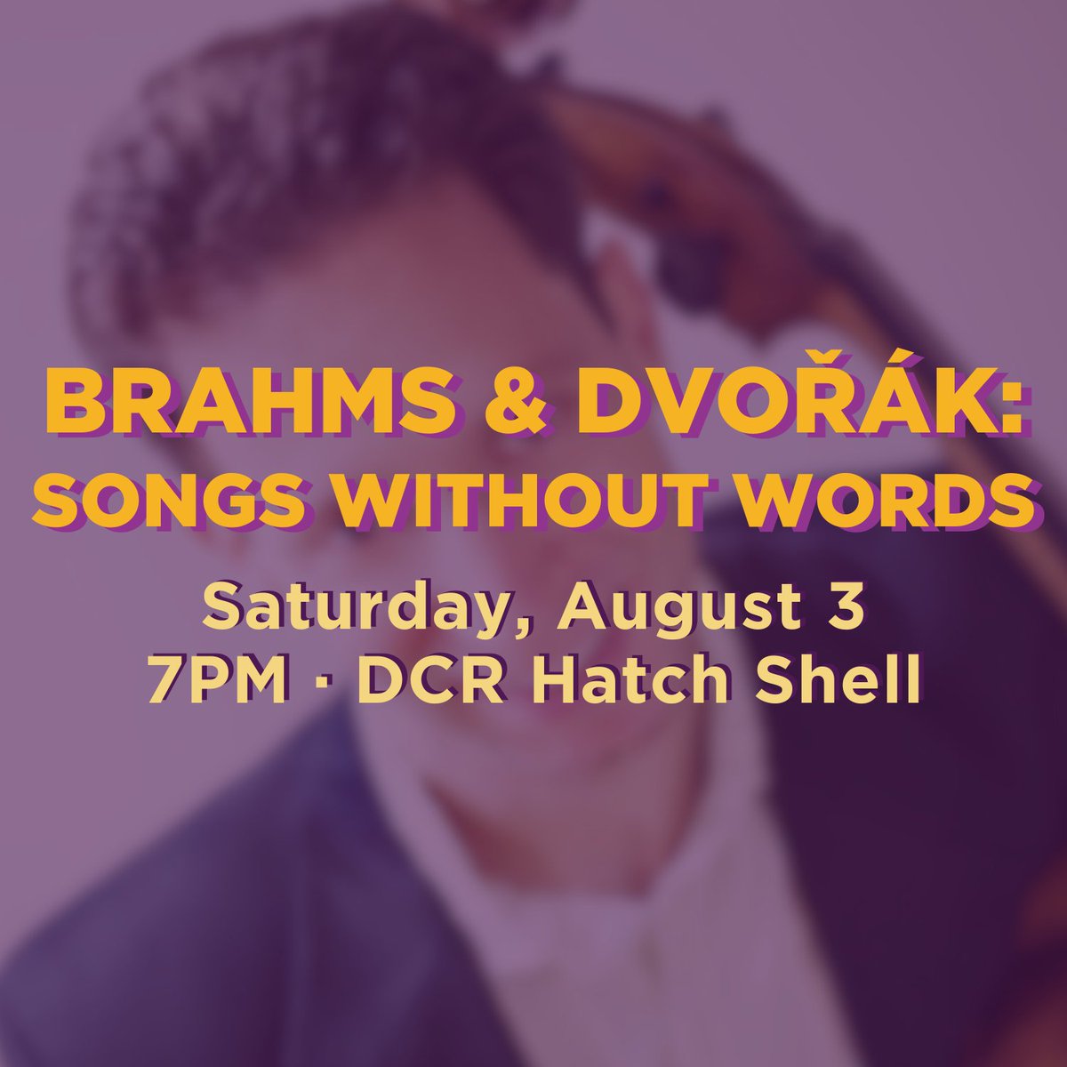 Join us on Saturday, 8/3 for our second Hatch Shell concert of 2024! We'll be performing pieces from Johannes Brahms &amp; Antonín Dvořák, with cellist Aron Zelkowicz 🎶💛