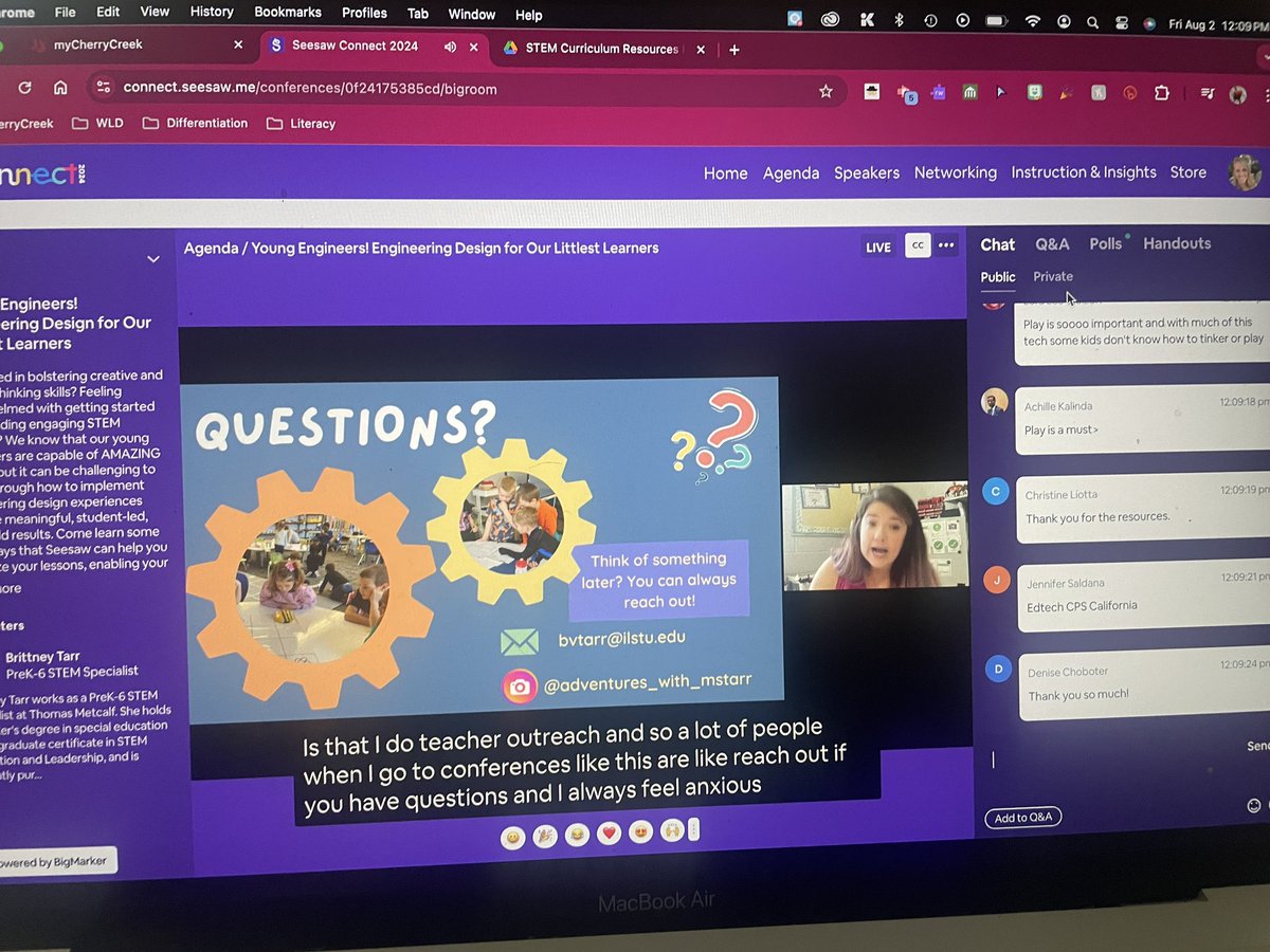 #SeesawConnect2024 is amazing!! Brittney’s session was amazing! ♥️ Thank you for this awesome event <a href="/Seesaw/">Seesaw</a>. I’m so inspired!!