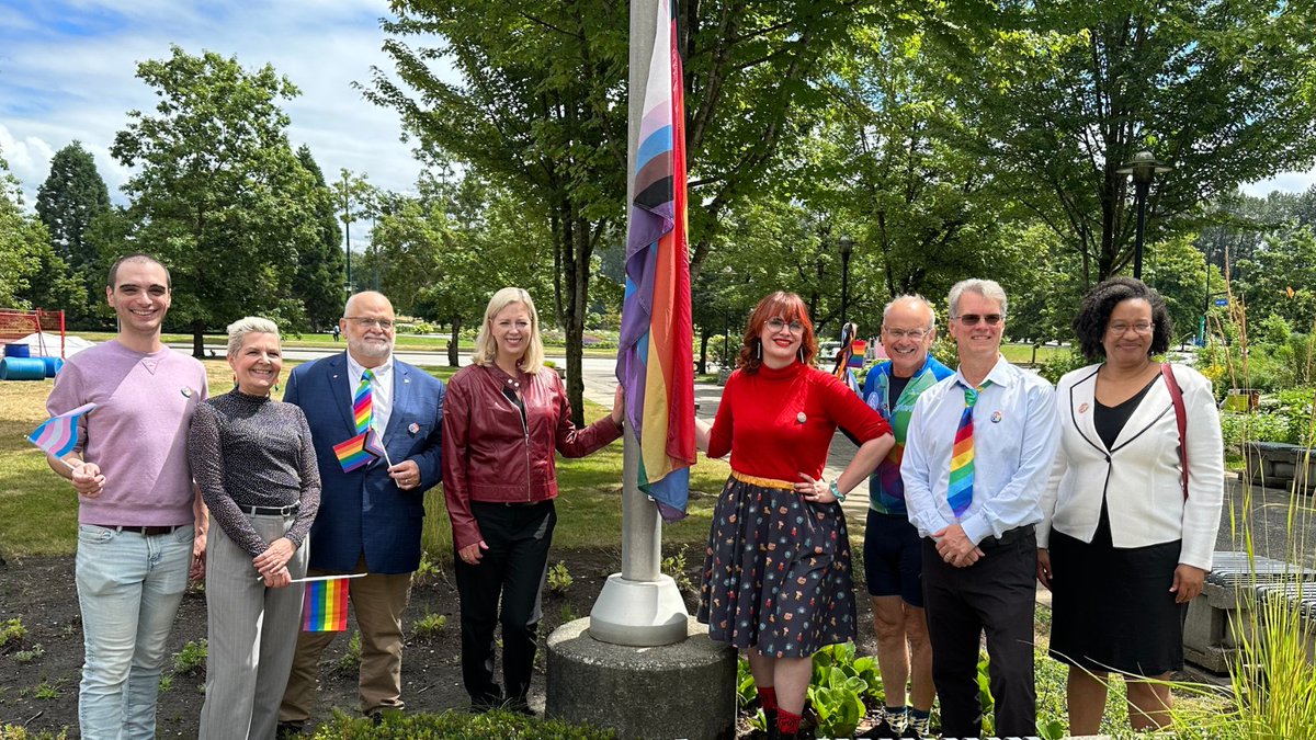 We were honoured to be joined at our annual Pride Flag-raising events in Coquitlam and New Westminster by many Tri-Cities officials, who showed their support and solidarity with the 2SLGBTQIA+ community at Douglas and beyond. 🏳️‍🌈🏳️‍⚧️