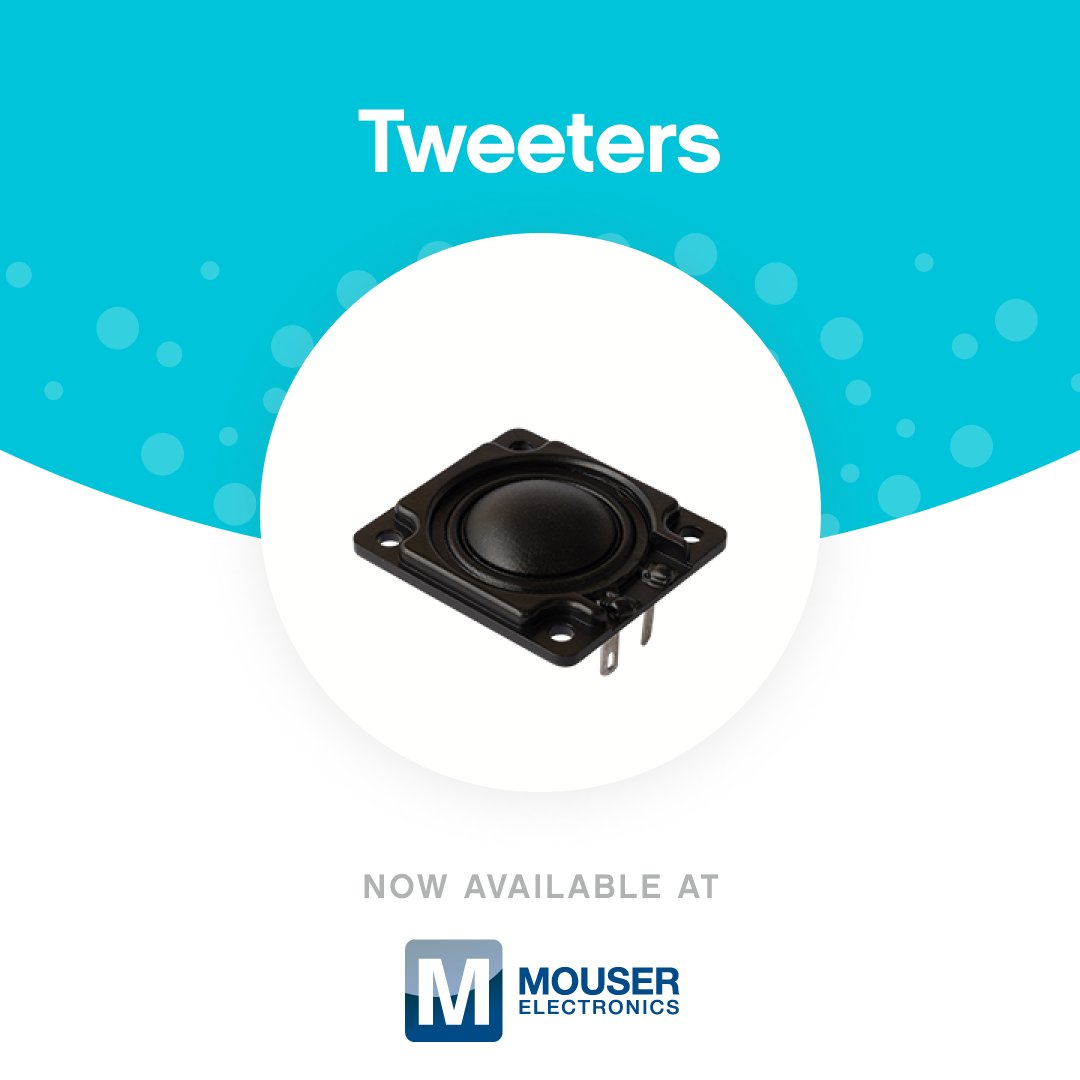 sameskydevices's tweet image. CUI Devices&apos; tweeters, ideal for high frequency sound output, feature sizes from 30.5mm x 30.5mm to 58.8mm x 58.8mm and are available now at @Mouserelec || View now: mouser.com/new/cui-device…

#CUIDevices #Components #Design #Electronics #Industrial #IndustrialDesign #Engineering
