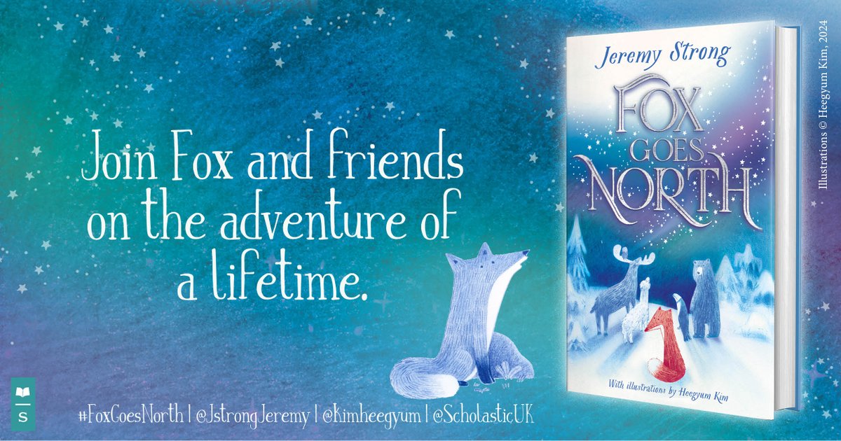 We are thrilled to be publishing FOX GOES NORTH, a beautiful new story by beloved author <a href="/JstrongJeremy/">Jeremy Strong</a>, with illustrations by <a href="/kimheegyum/">heegyum kim</a>. 

We hope you will join Fox and friends on the adventure of a lifetime. Out 10th October.

#FoxGoesNorth 🦊🧭❄️