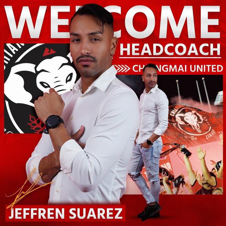 MarioSanchezVe's tweet photo. OFICIAL: Jeffren Suárez asume su primer reto como director técnico.

Ahora será el entrenador del Chiangmai United de la Segunda División de Tailandia, equipo en el que jugó la temporada pasada. https://t.co/pbbwY49UhW