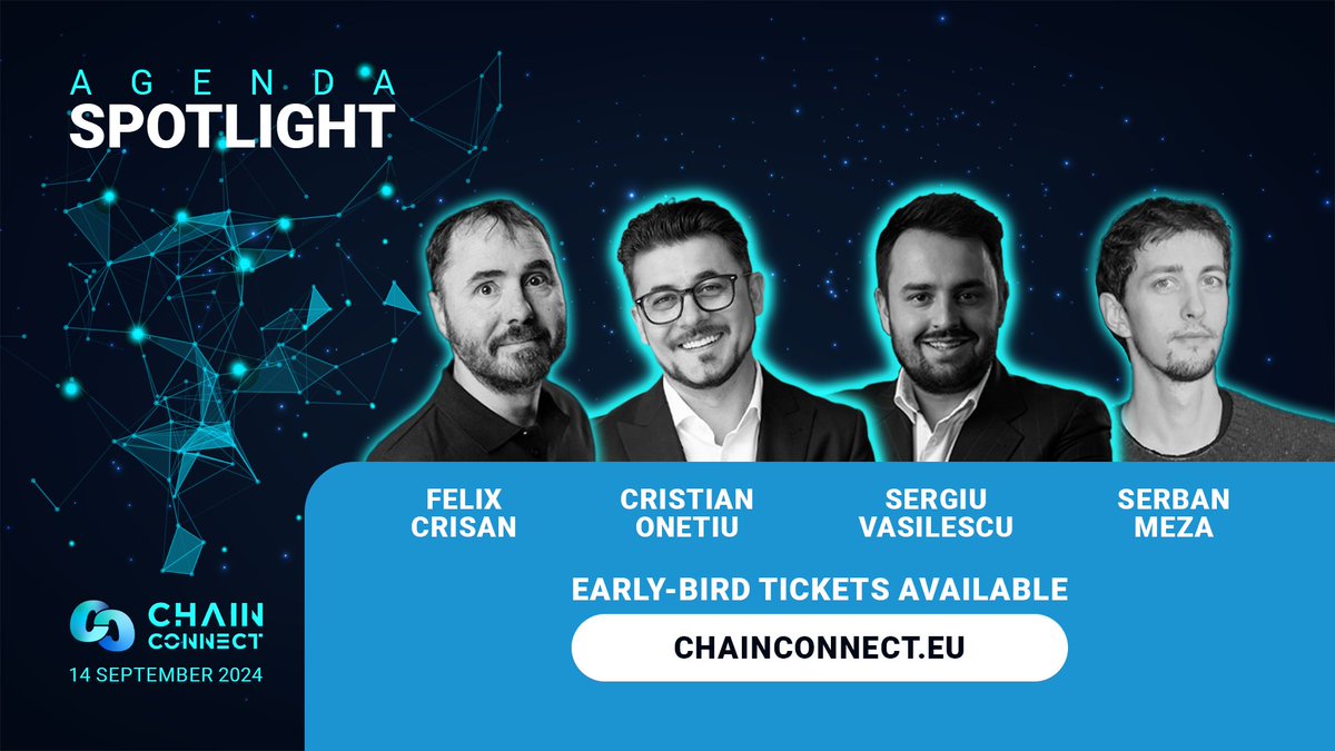 EuChainConnect's tweet photo. 🤔 You all know how life goes:

You get yourself educated, so you can start a business, but you realize that requires a good payment processor and you also have to be legally compliant.

Yeah, we know how it is 🥲

That's why we thought of everything and we have to start our #Agenda spotlight speakers with those guys 🥳

Let's all welcome aboard @fixone from NETOPIA Payments, Forbes Top 500 Entrepreneur Cristian Onetiu, @VasilescuSergiu from @VDLawGroupEU and Serban Meza from @utcluj 👏🏻👏🏻👏🏻