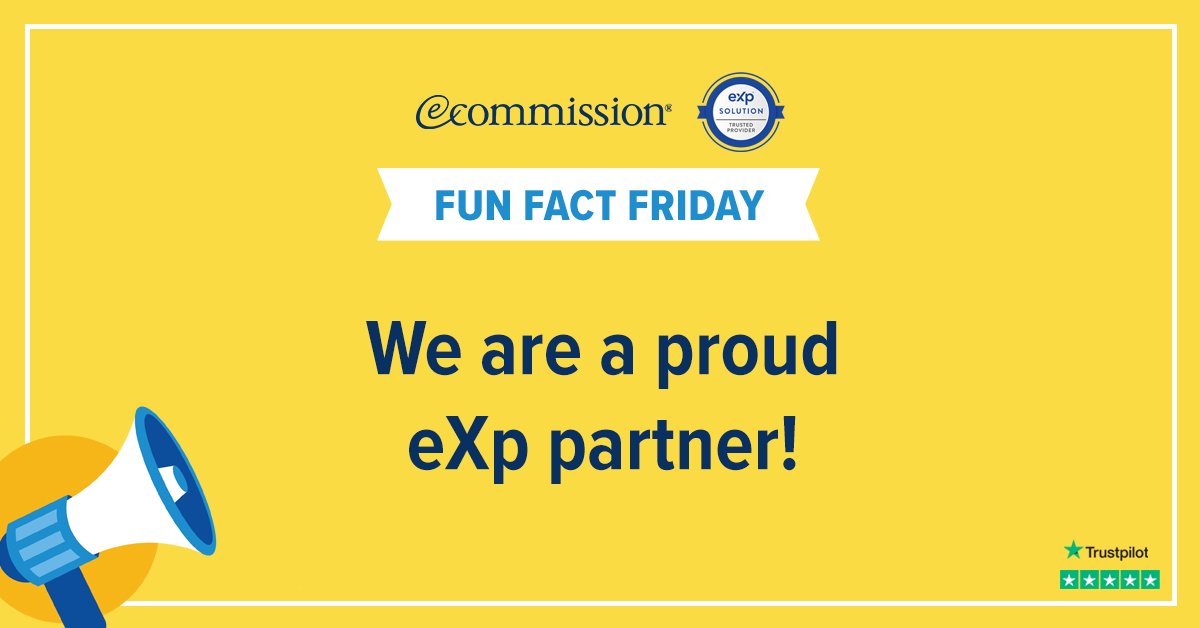 eCommission's tweet image. We're proud to be a trusted eXp Solution! 

Learn more:  ecommission.com/exprealty
