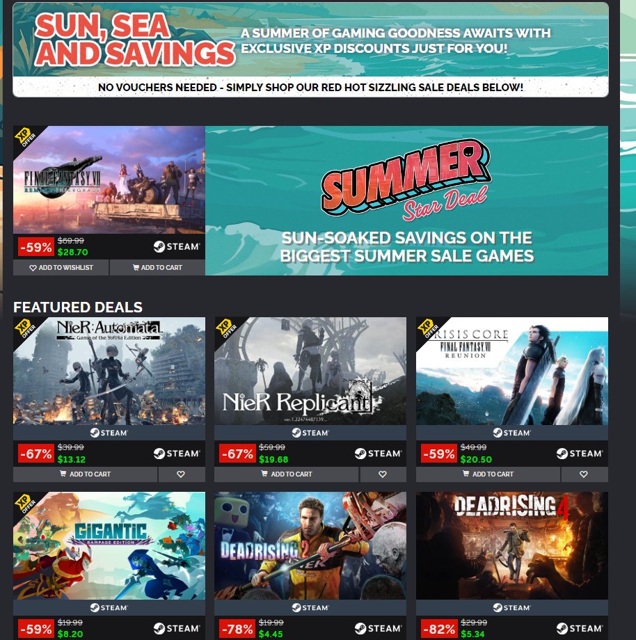 Wario64's tweet photo. GMG Summer Sale (extra 15% off w/ code SUMMER15 if you don't have XP offers) https://t.co/NPyoYf7RUM #ad https://t.co/uFg2Llln0F