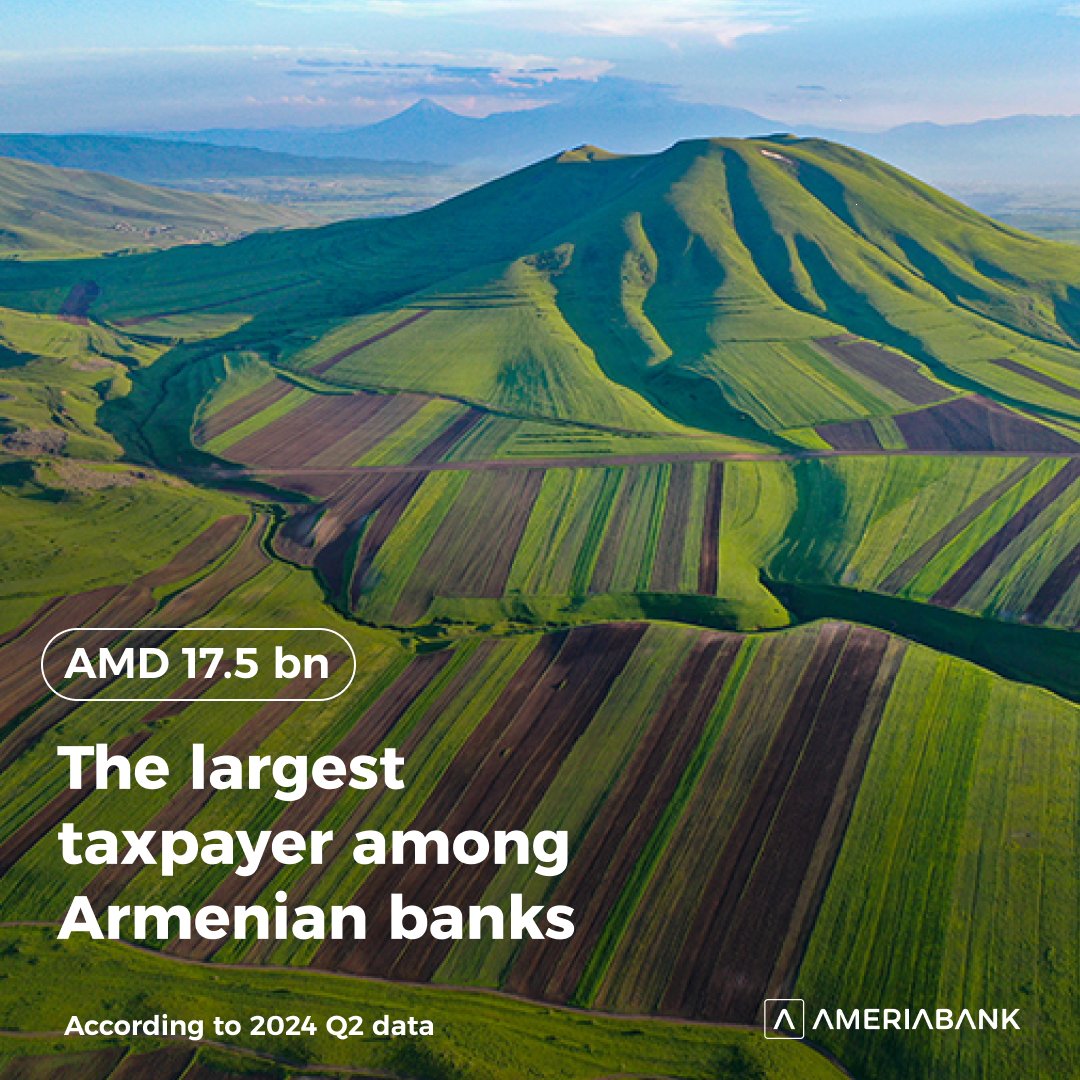 We paid AMD 17.5 bn in #taxes, which makes us the 6th largest #taxpayer among 🇦🇲's 1,000 largest taxpayers &amp; ranks us the top #bank in terms of tax contribution.
As a responsible #business, we are committed to supporting 🇦🇲's #economic development &amp; improving the quality of life.