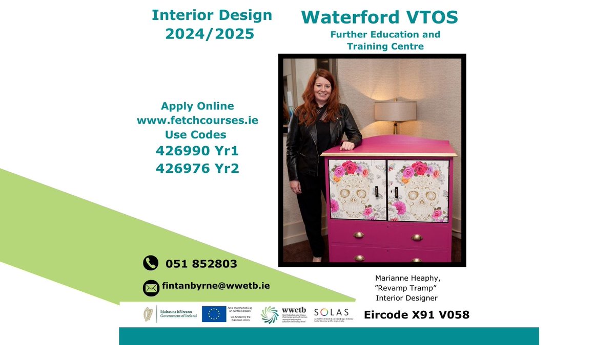 New Applications Welcome for  Interior Design  2024/25 Click on Link to Apply and enter code  Ref: 426990/426976 fetchcourses.ie/course/finder... #interiordesign #designer #business #architecturaldesign #archittecturaldrawing #computeraideddesigns #painting #upcycling