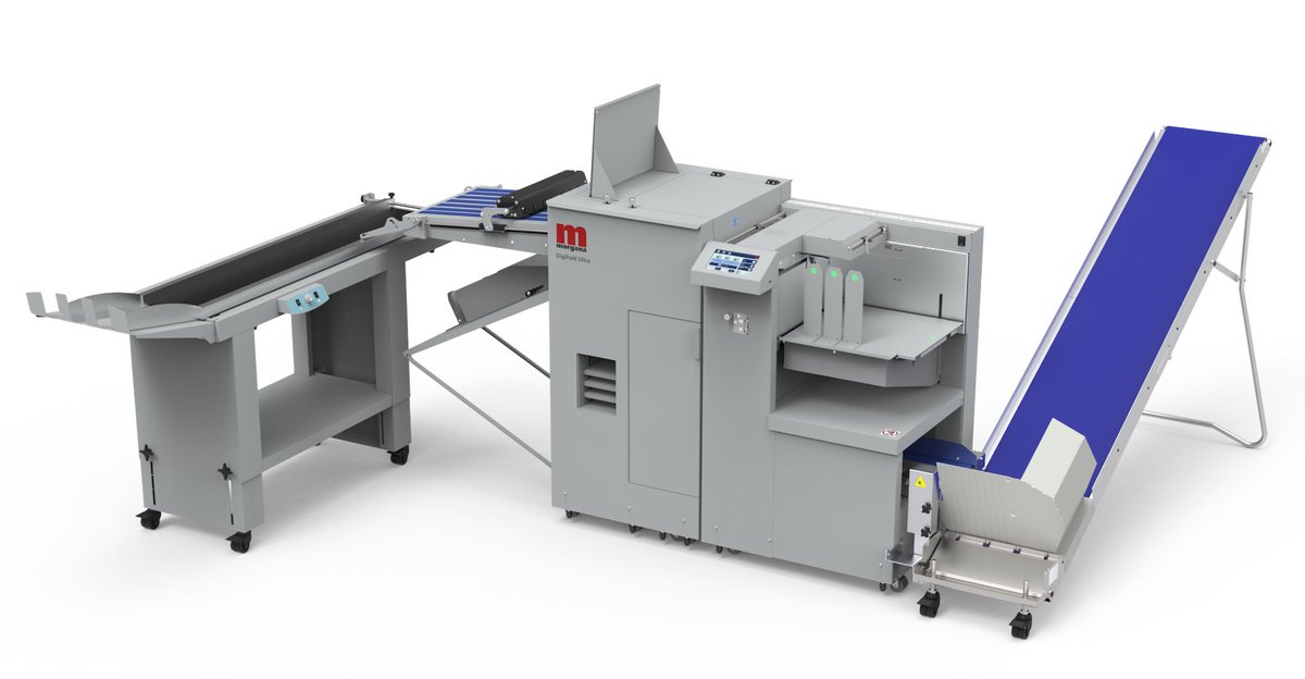 MorganaSys's tweet photo. #Print #DigitalPrint #Postpress: The new #Morgana #DigiFold Ultra is a creasing/folding machine with full bleed trim capabilities. It can slit, cut, crease, perforate, &amp; fold in one pass. It is designed for mid-to-high volume digital &amp; offset, https://t.co/sj0Q0ohijt https://t.co/BZWZUIm7M7