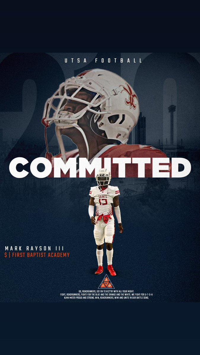 Mar_rayson's tweet photo. #AGTG I am blessed to say that I have committed to UTSA @drobalwayzopen @jlovvorn7 @coachwvde @FBA_Sports @UTSAFTBL @CoachBrownUTSA @CoachTraylor @TFloss32 @TXPrivateFBGuy @TXPSMedia @FCProspects_ @GPowersScout @GHamilton_On3 @samspiegs @JClarkHFB247  @1CoachTY https://t.co/M4yNsIZRpL