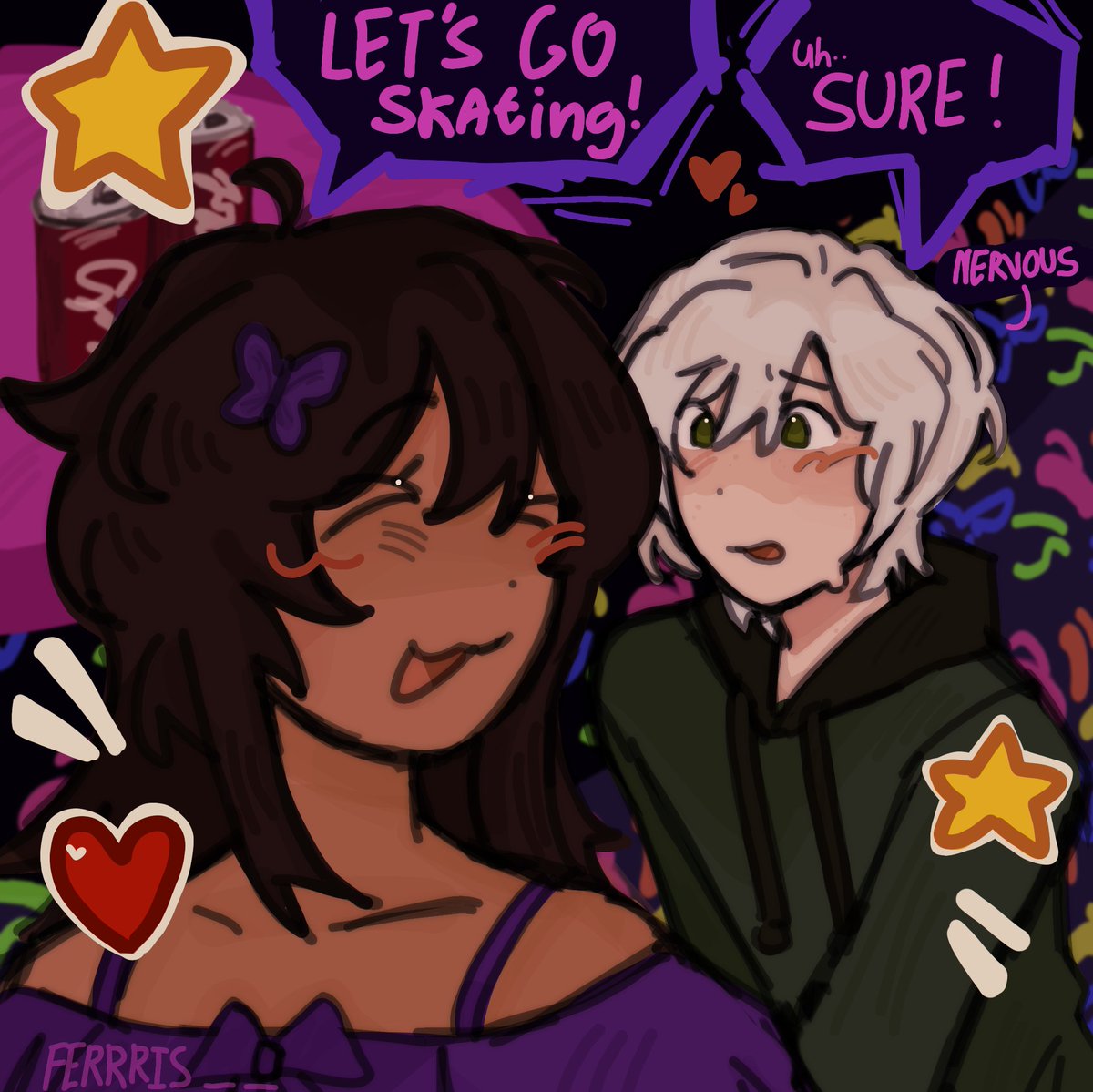 FERRRIS__'s tweet photo. NOT ALONE BUDDIES GOING SKATING!!! :3 (except Travis can't skate no matter what) #TravisValkrum #Aphmau #aphmaufanart #mystreet #MyStreetfanart https://t.co/bvVwj5JIvz