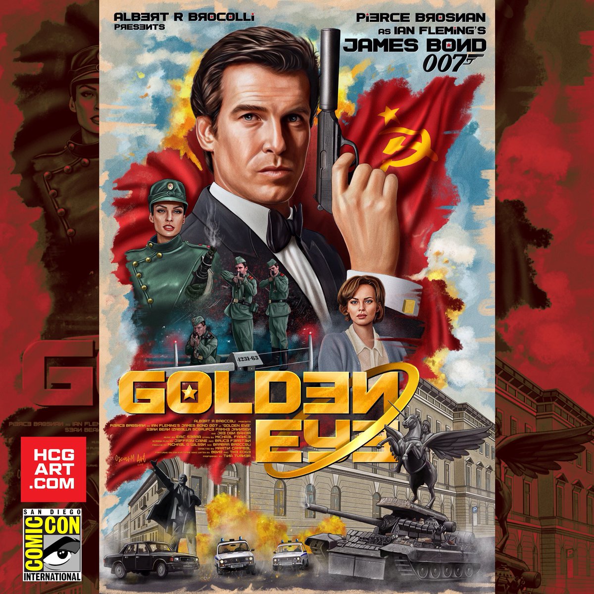 I present you my Golden Eye poster in collaboration with <a href="/HeroComplexArt/">Hero Complex Galaxy</a> 
I hope you like it #JamesBond