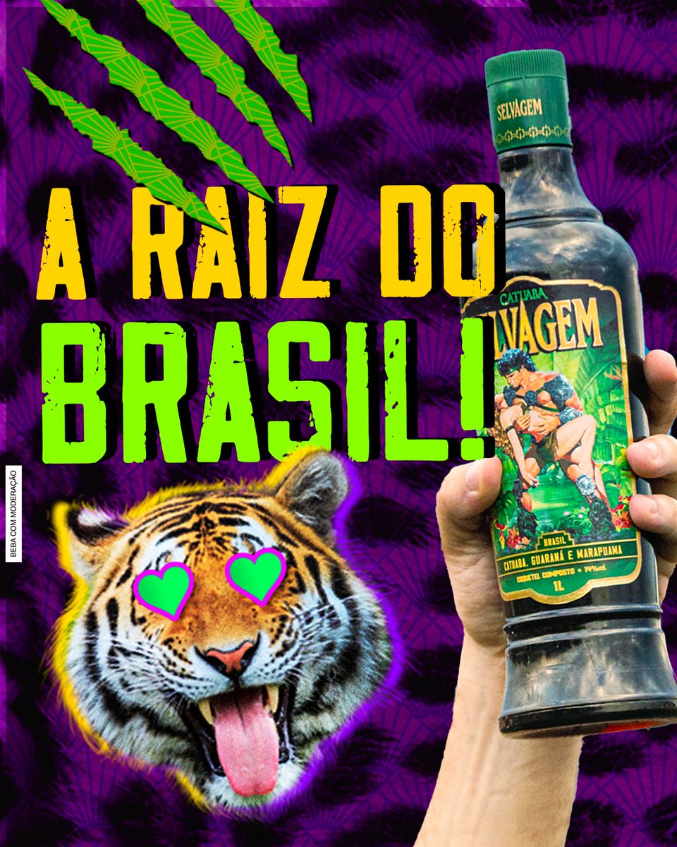 A verdadeira raiz do Brasil, Catuaba Selvaaaagem! 🐅

Beba com moderação.
#catuabaselvagem #catuaba